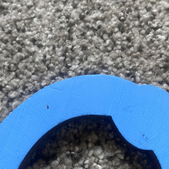 Kolton blue wooden block wall name art - Picture 9 of 11